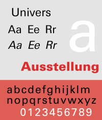 Caractère Univers, Adrian Frutiger